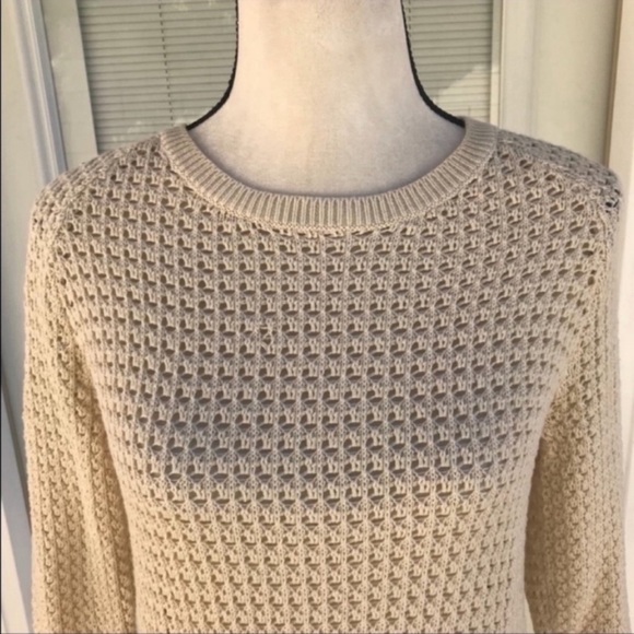 Sand color knit sweater with back zipper closure size small FINAL $18 - Picture 6 of 7